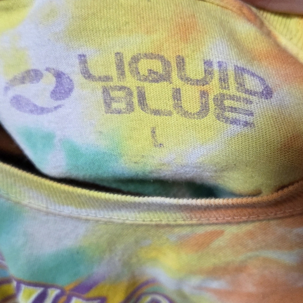Grateful Dead Liquid Blue Sunshine Bears Tie Dye Graphic T-Shirt Size Large - Picture 5 of 5